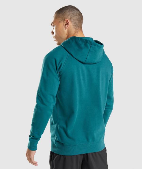 Panske Mikiny S Kapucňou Gymshark Sharkhead Infill Tyrkysové | QR5138709